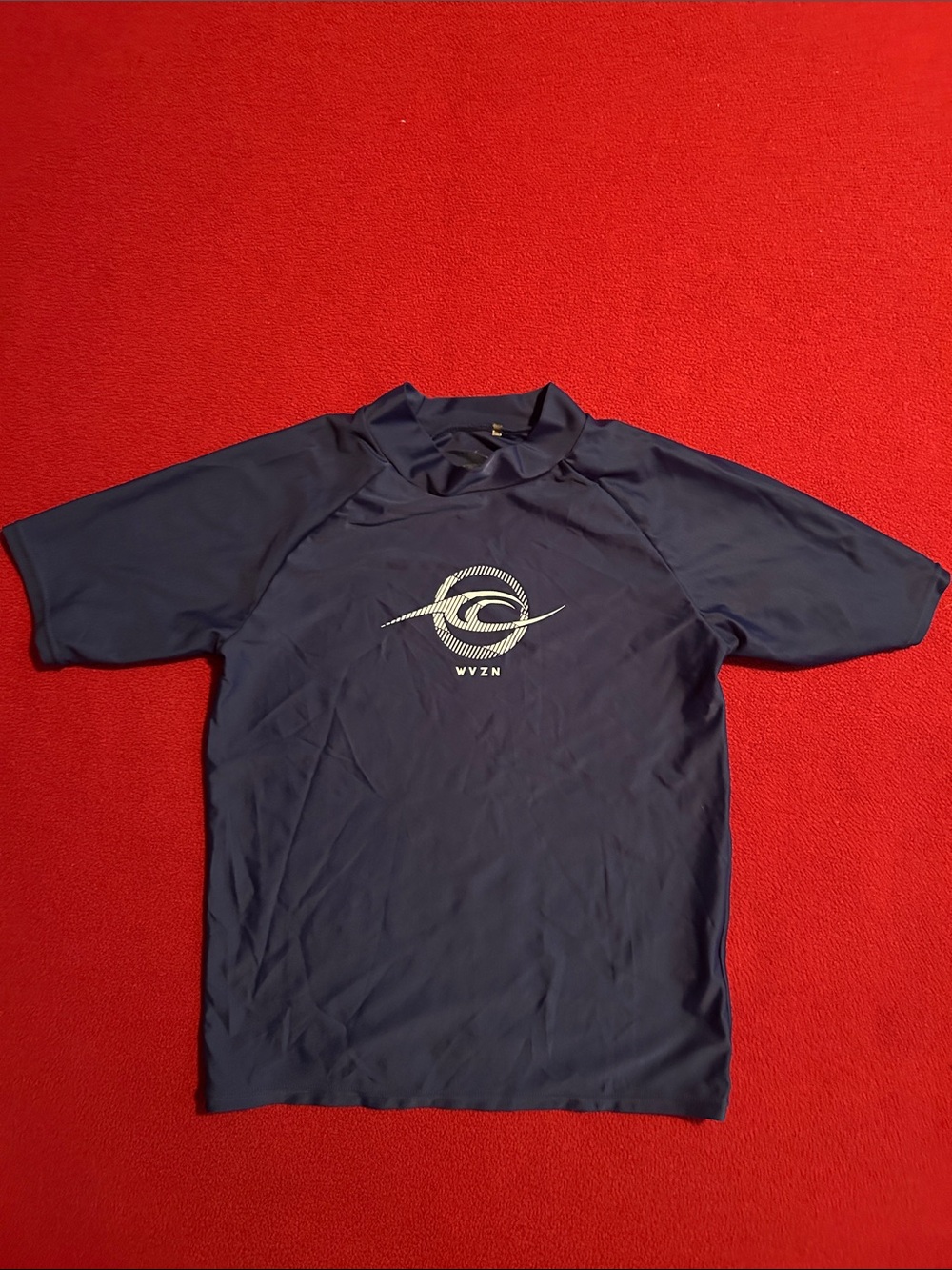 Wave Zone Kids Navy Short Sleeve Swim Rashguard